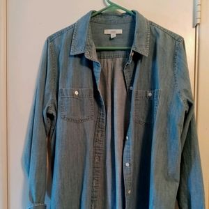 1901 blue chambray long sleeve button down